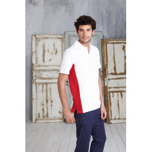 KARIBAN 232 FLAG BI-COLOUR SHORT SLEEVE POLO SHIRT