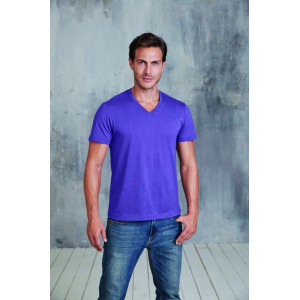 KARIBAN 357 MEN’S SHORT SLEEVE V-NECK T-SHIRT