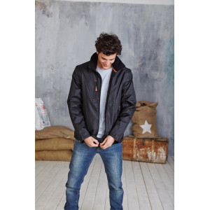 KARIBAN KA639 SCORE - CONTRAST DETACHABLE SLEEVE BLOUSON JACKET